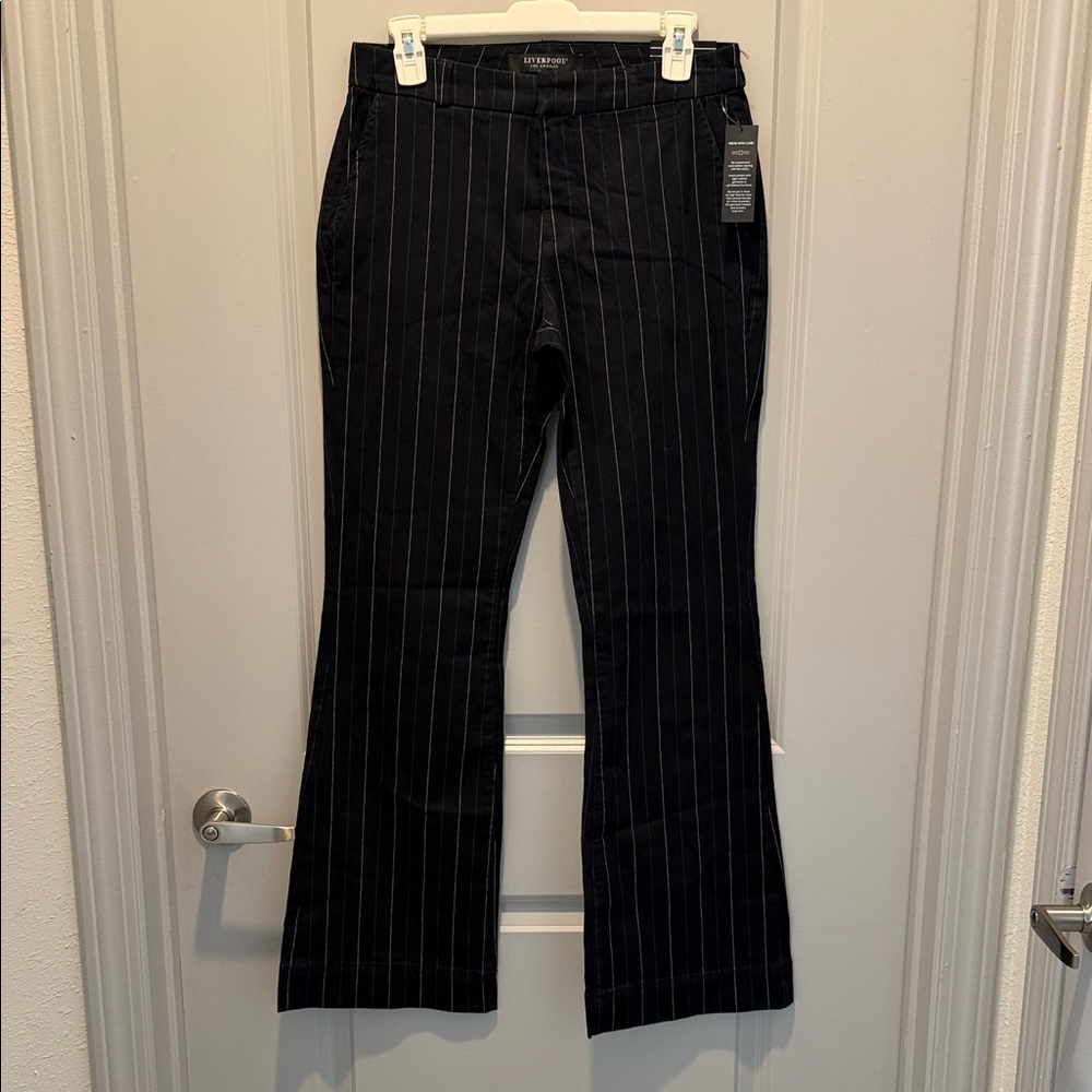 Liverpool Pinstripe Dress Pants in blue | Sz 4 - Picture 1 of 8